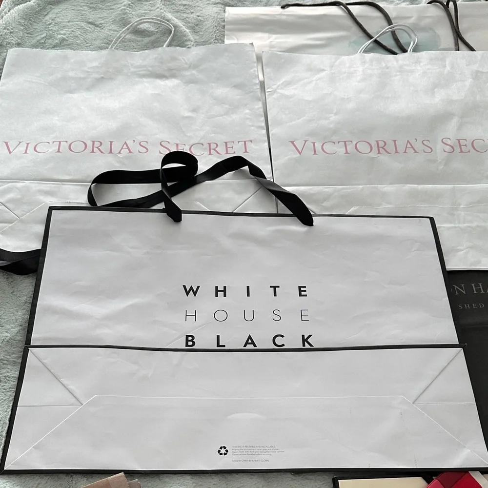 12 Empty Assorted Brand Gift Bags